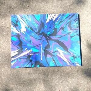 Spin art painting, wall decor.